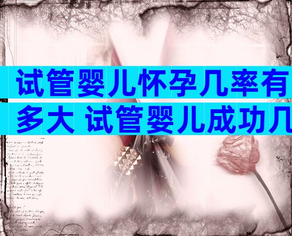 试管婴儿怀孕几率有多大 试管婴儿成功几率多大